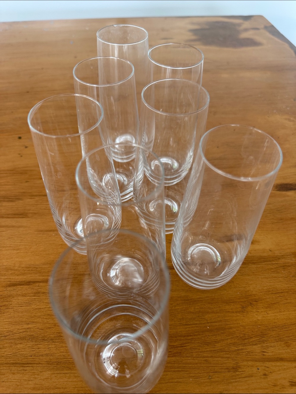 Classic Clear Champagne stemless Glasses - Set of 8
